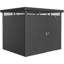 Gerätehaus 'HighLine H5' dunkelgrau mit Einzeltür 275 x 315 x 222 cm