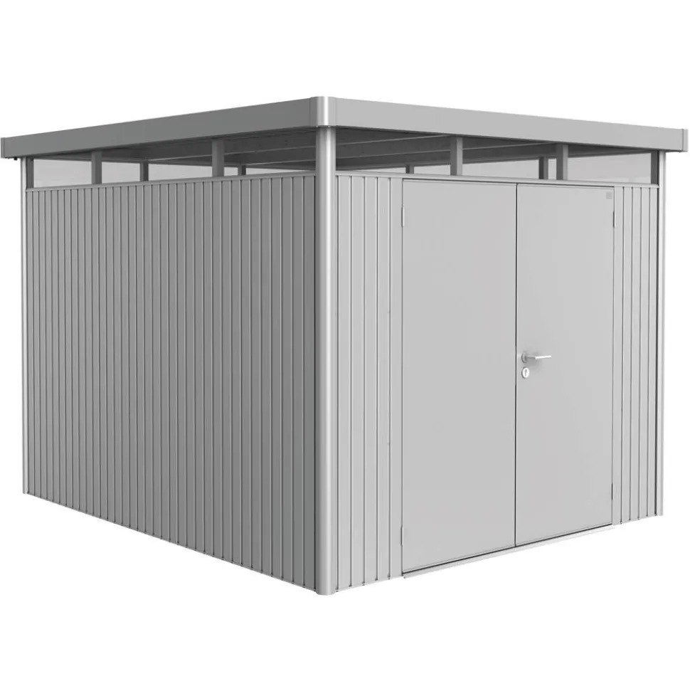 Gerätehaus 'HighLine H5' silbern Doppeltür 275 x 315 x 222 cm