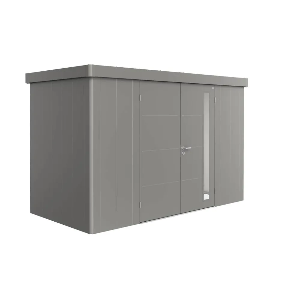 Gerätehaus 'Neo 1D' quarzgrau-metallic 348 x 180 cm mit Doppeltür