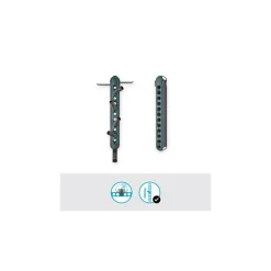 Geräteleiste 'combisystem Flex' dunkelgrau/türkis 49,6 cm