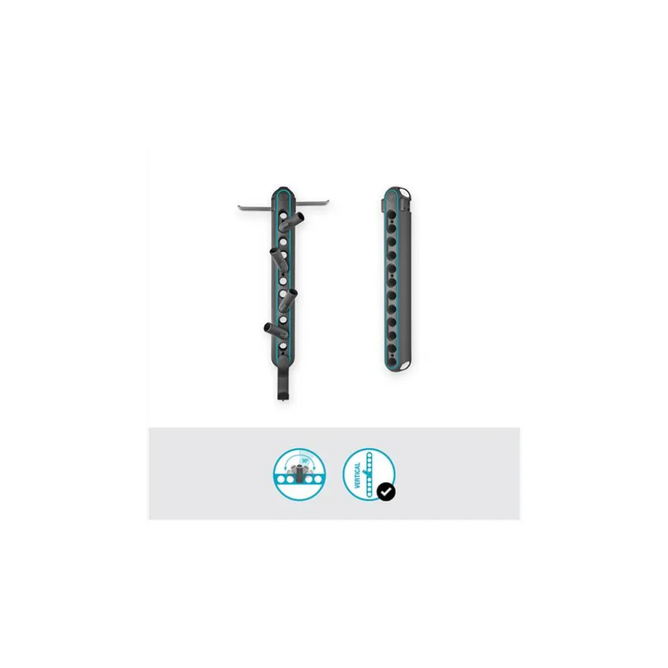 Geräteleiste 'combisystem Flex' dunkelgrau/türkis 49,6 cm