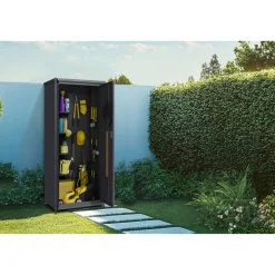 Geräteschrank 'Hanna' Stahl anthrazit 90 x 187 x 65 cm