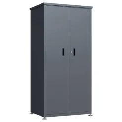 Geräteschrank 'Hanna' Stahl anthrazit 90 x 187 x 65 cm