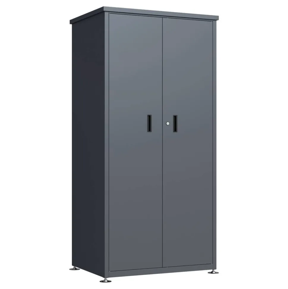 Geräteschrank 'Hanna' Stahl anthrazit 90 x 187 x 65 cm