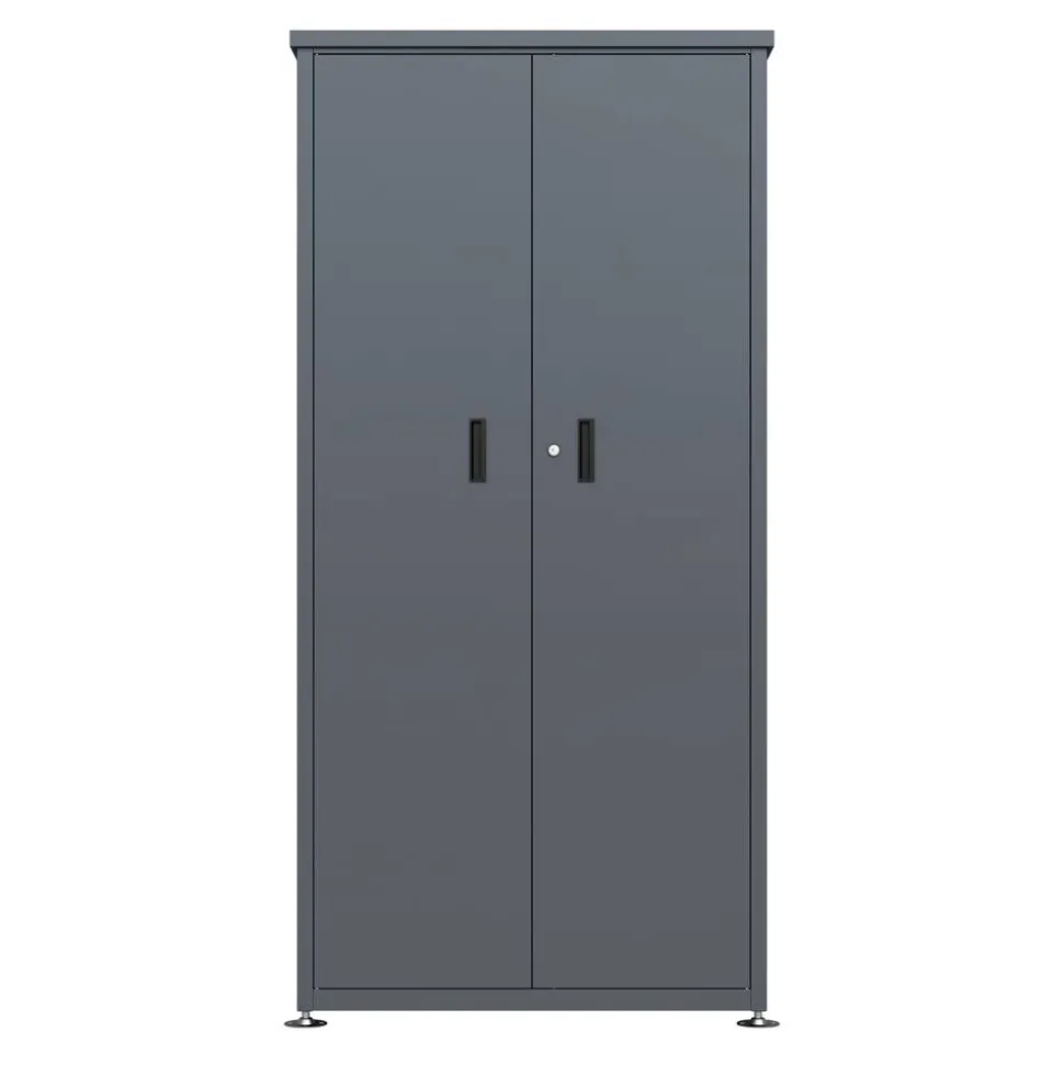 Geräteschrank 'Hanna' Stahl anthrazit 90 x 187 x 65 cm