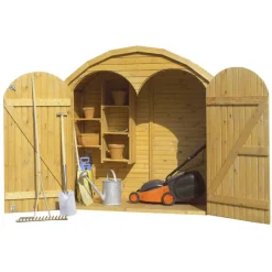 Geräteschrank 'Roma' honigbraun 195 x 184 x 83 cm