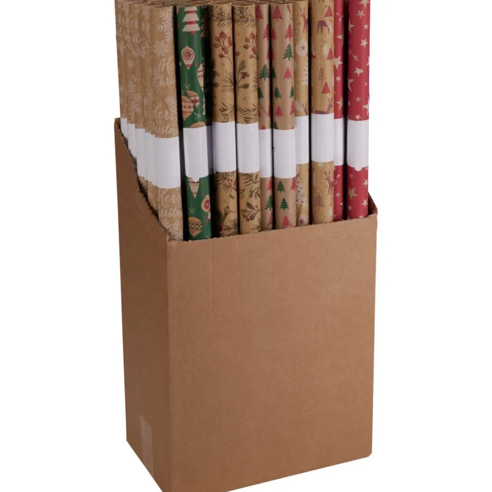Geschenkpapier naturfarben sortiert