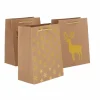 Geschenktüte braun/goldfarben 20 x 15 cm
