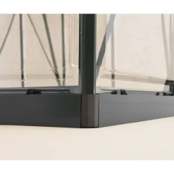 Gewächshaus 'Harmony' 185 x 126 cm mit 0,7 mm klaren Polycarbonatplatten grau