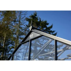 Gewächshaus 'Jubii 60' 296 x 511 cm mit 3 mm Sicherheitsglas schwarz