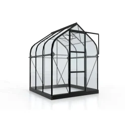 Gewächshaus 'Orion 3800' 192,2 x 192,2 cm mit 3 mm Sicherheitsglas schwarz