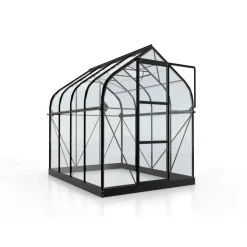 Gewächshaus 'Orion 5000' 192,2 x 254,4 cm mit 3 mm Sicherheitsglas schwarz