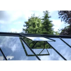 Gewächshaus 'Popular 106' 193 x 319 cm schwarz mit 3 mm Sicherheitsglas