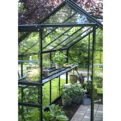 Gewächshaus 'Popular 106' 193 x 319 cm schwarz mit 3 mm Sicherheitsglas