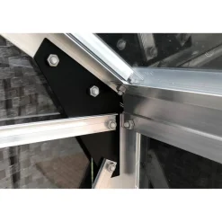 Gewächshaus 'Popular 66' 193 x 195 cm mit 3 mm Blankglas schwarz