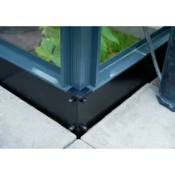 Gewächshaus 'Premium' 296 x 368 cm mit 3 mm Sicherheitsglas anthrazit/schwarz