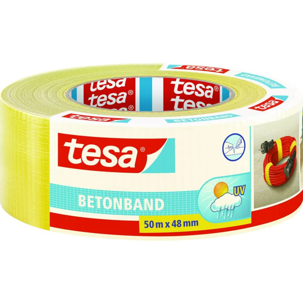 Gewebe-Betonband gelb 50 m x 48 mm