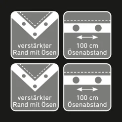 Gewebeplane extra stark 3 x 4 m 120 g/m²