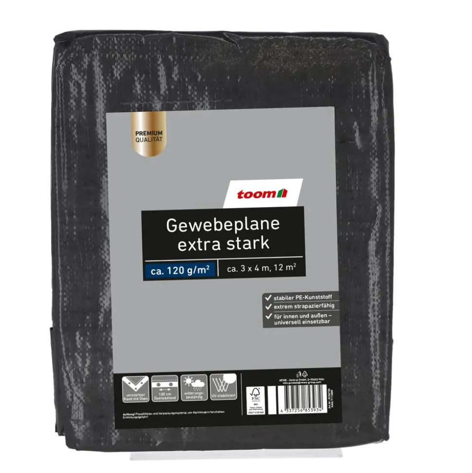 Gewebeplane extra stark 3 x 4 m 120 g/m²