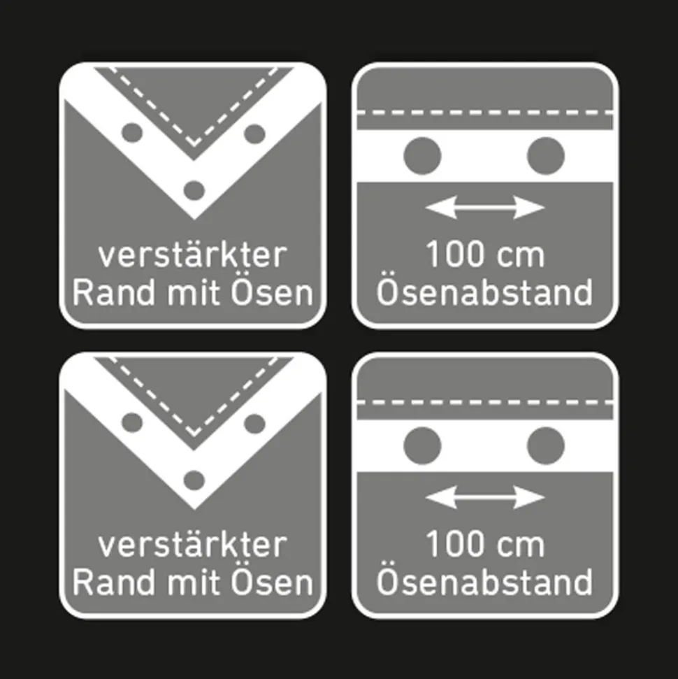 Gewebeplane extra stark 4 x 5 m 120 g/m²