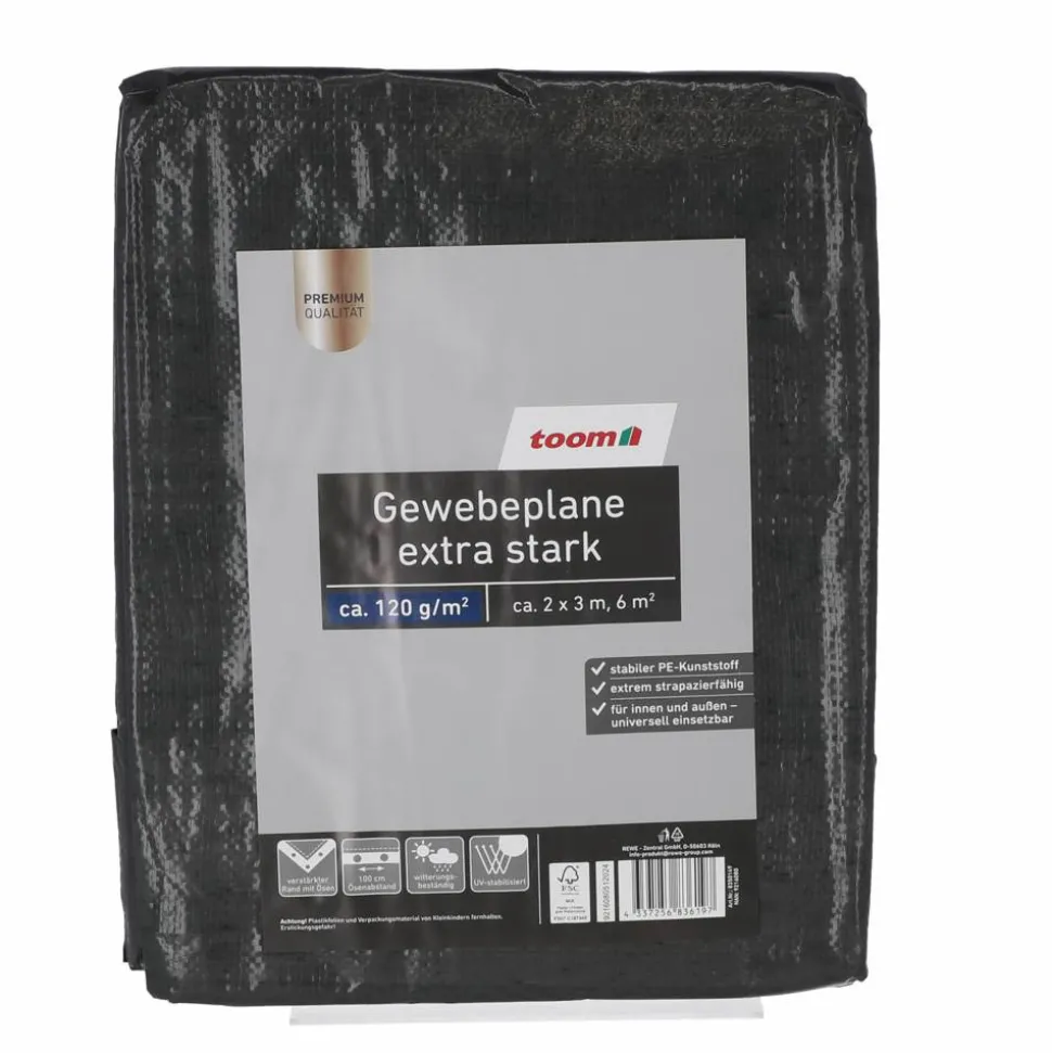 Gewebeplane extra stark 2 x 3 m 120 g/m²