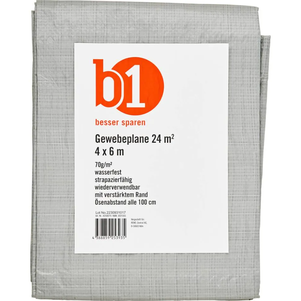 Gewebeplane 'Standard' blau 4 x 6 m