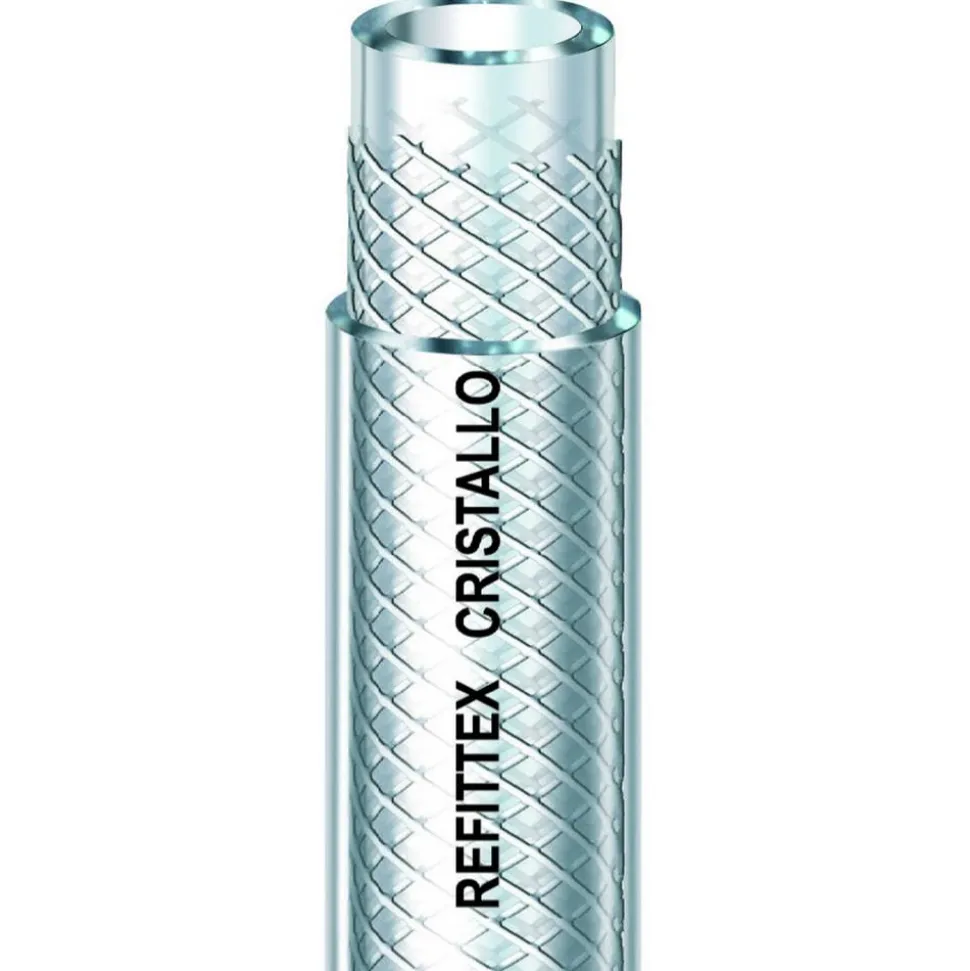 Gewebeschlauch 'Refittex Cristallo' transparent Ø 9 mm