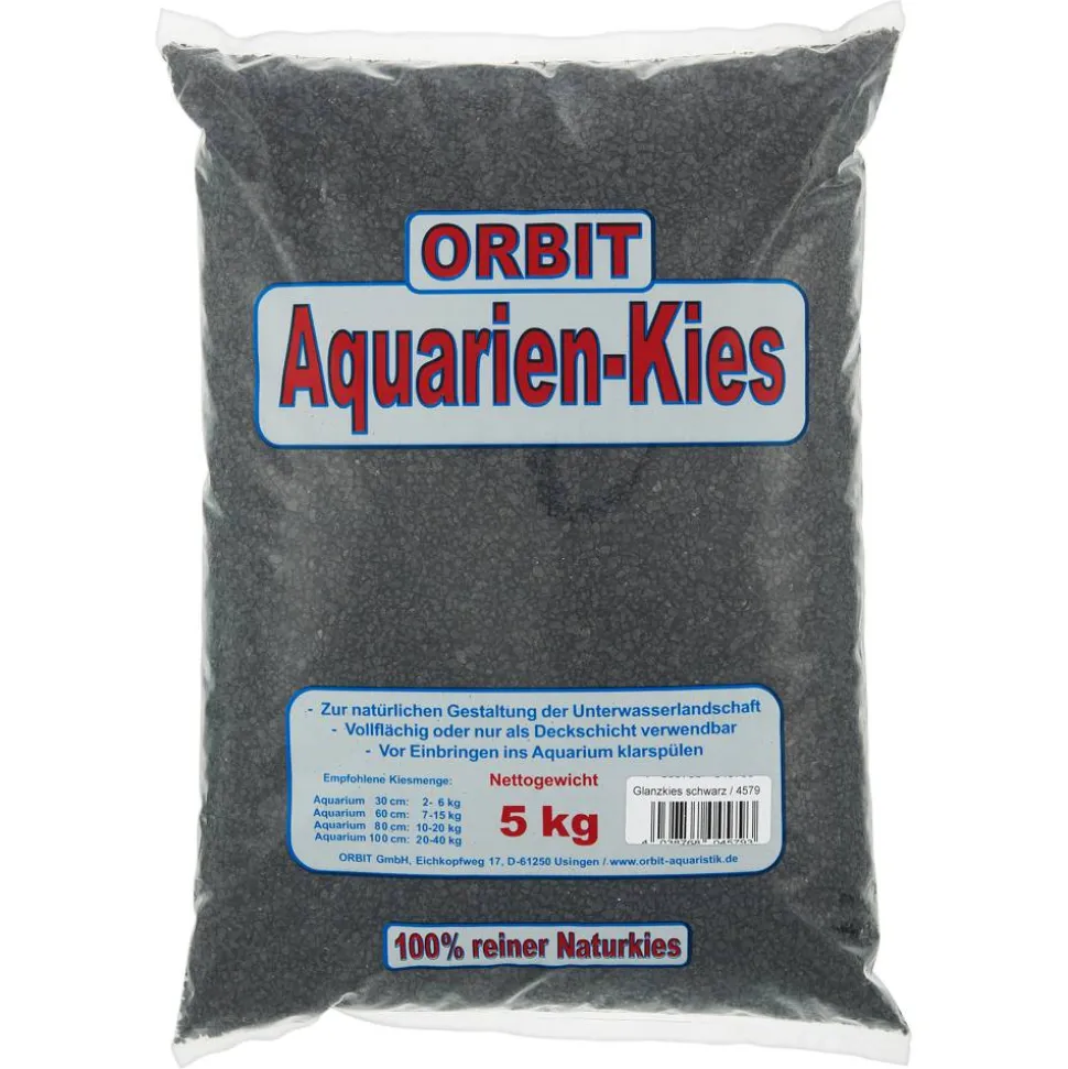 Glanzkies Aquarium schwarz Ø 1 - 3 mm 5 kg