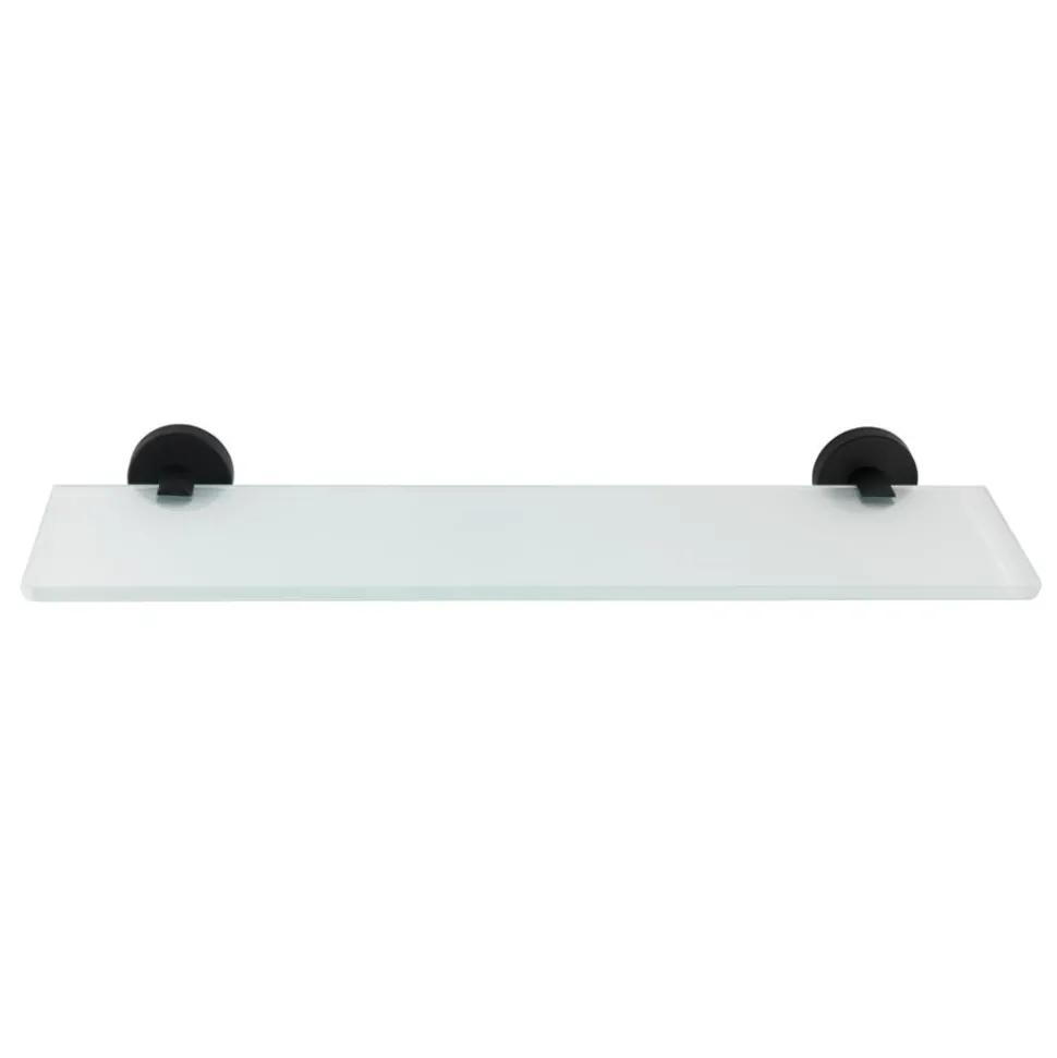 Glasablage 'Bosio Black' Edelstahl rostfrei, matt 46,5 x 5,5 x 13,5 cm