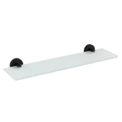 Glasablage 'Bosio Black' Edelstahl rostfrei, matt 46,5 x 5,5 x 13,5 cm