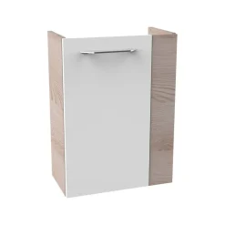 Glasbecken mit Unterschrank 'SBC' Hahnloch rechts grau/Eschefarben 45 x 61,5 x 25 cm