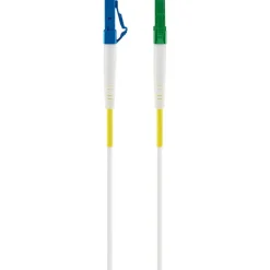 Glasfaserkabel LC/APC-zu-LC/UPC weiß 3 m