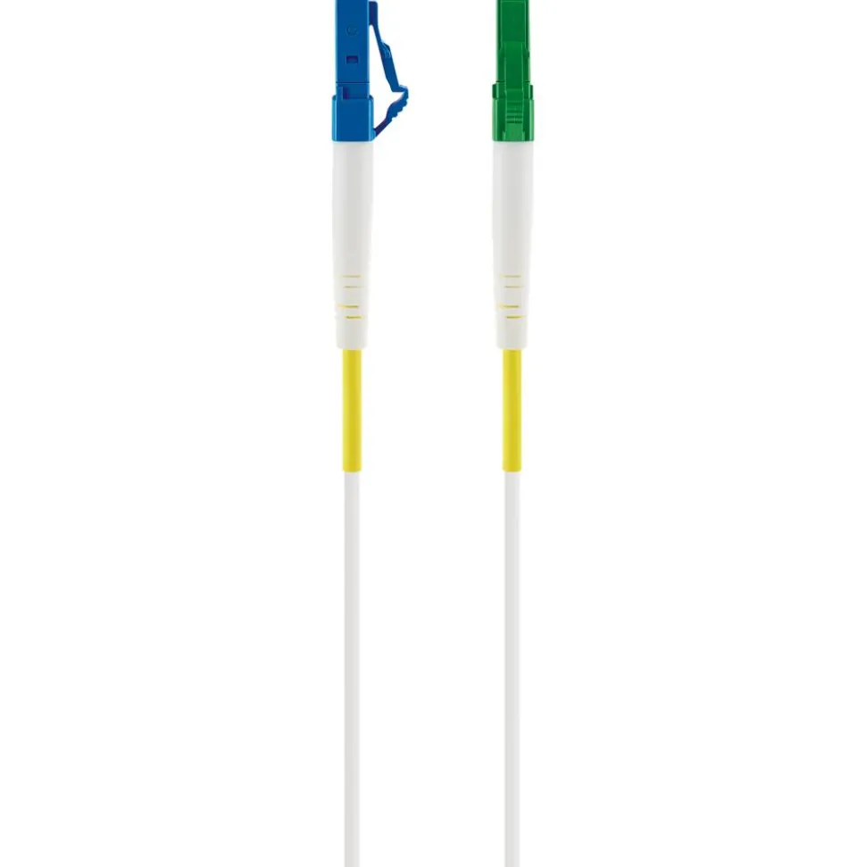 Glasfaserkabel LC/APC-zu-LC/UPC weiß 3 m