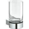 Glashalter 'Plan' mit Echtkristall-Glas, verchromt