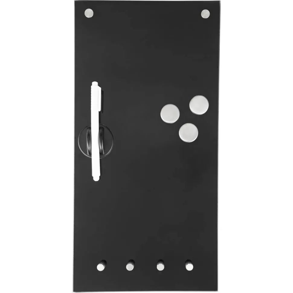 Glas-Memoboard 40 x 20 cm, schwarz