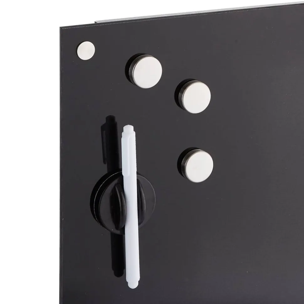 Glas-Memoboard 40 x 40 cm, schwarz
