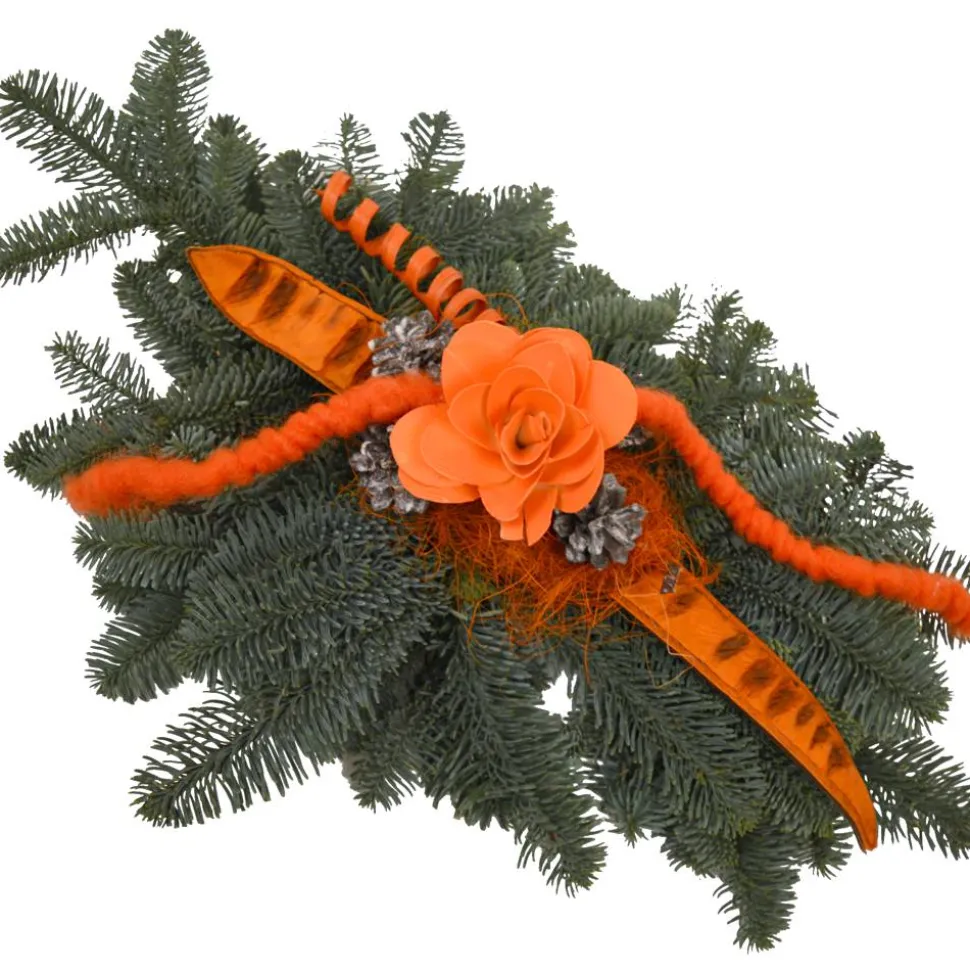 Grab-Doppelstrauß orange 50 x 35 cm