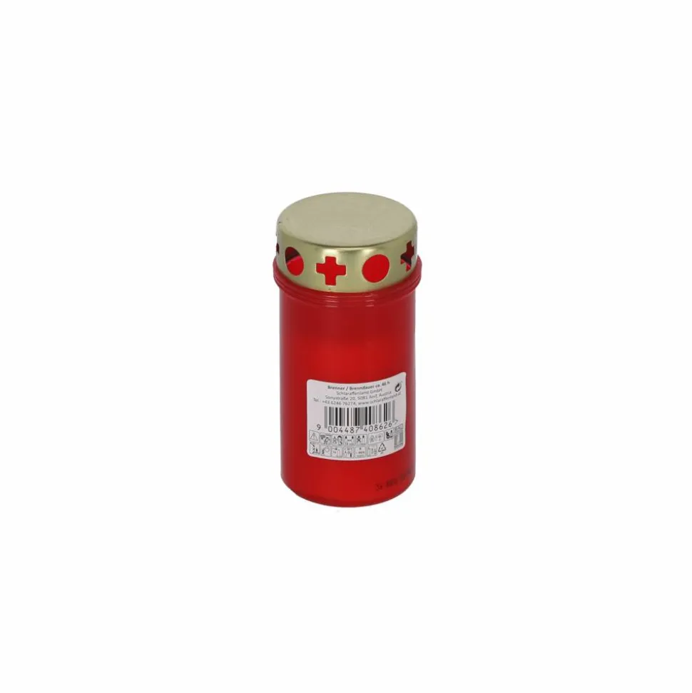 Grabkerze rot 12 cm
