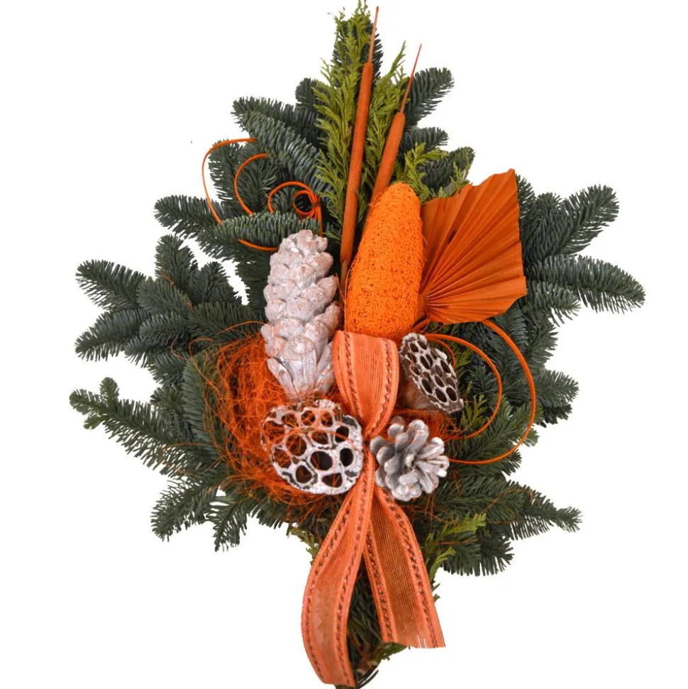 Grabstrauß orange 60 x 40 cm