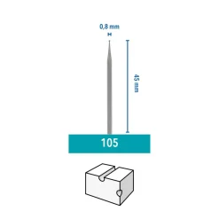 Gravier-Messer '105' Ø 0,8 mm, 3 Stück
