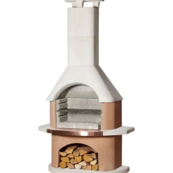 Grillkamin 'San Remo' weiß, terracotta 65 x 110 x 206 cm