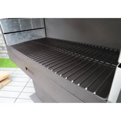 Grillkamin Stahl schwarz 90 x 160 x 50 cm