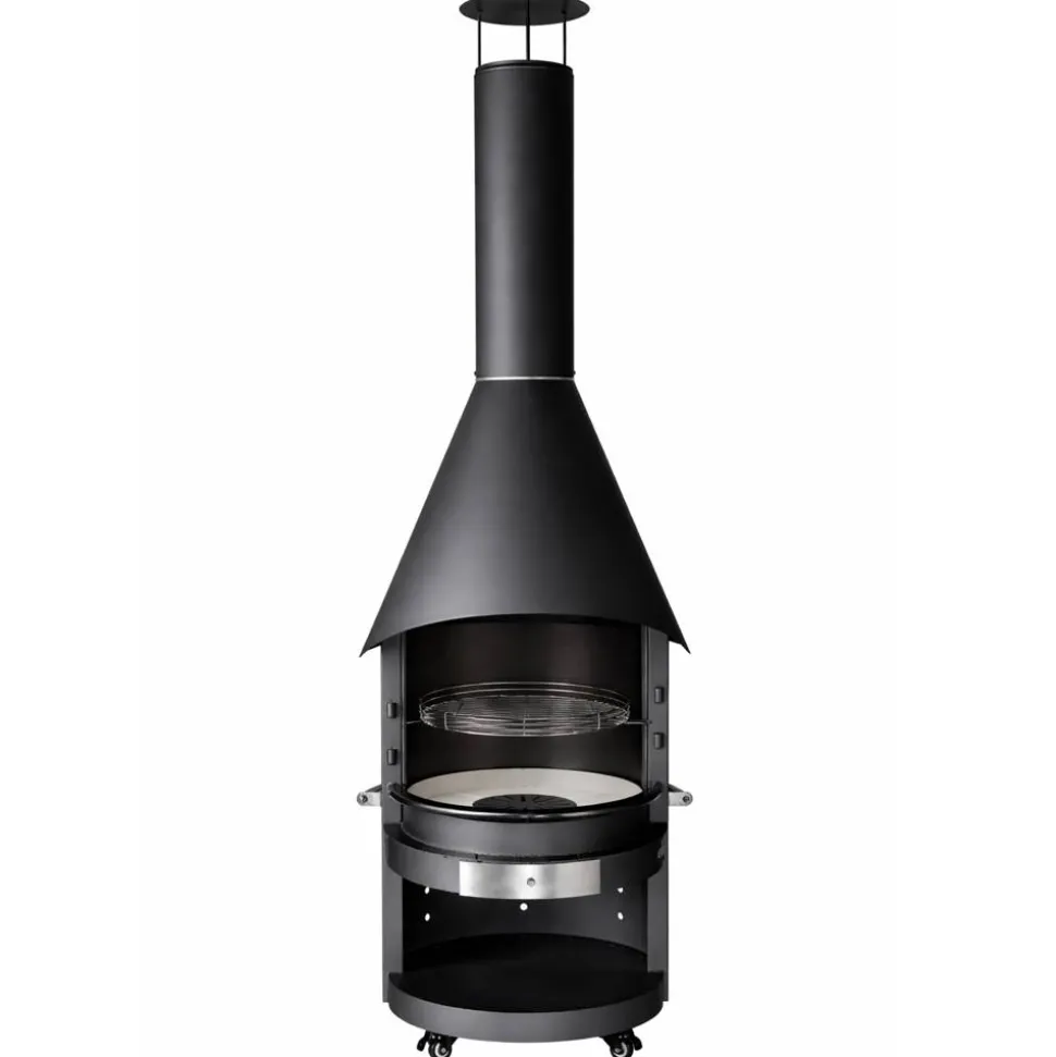 Grillkamin 'UNI-FB700' Stahl grau Ø 70 cm