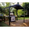 Grillpavillon 'Austin' schwarz 240 x 181 cm Polycarbonat grau