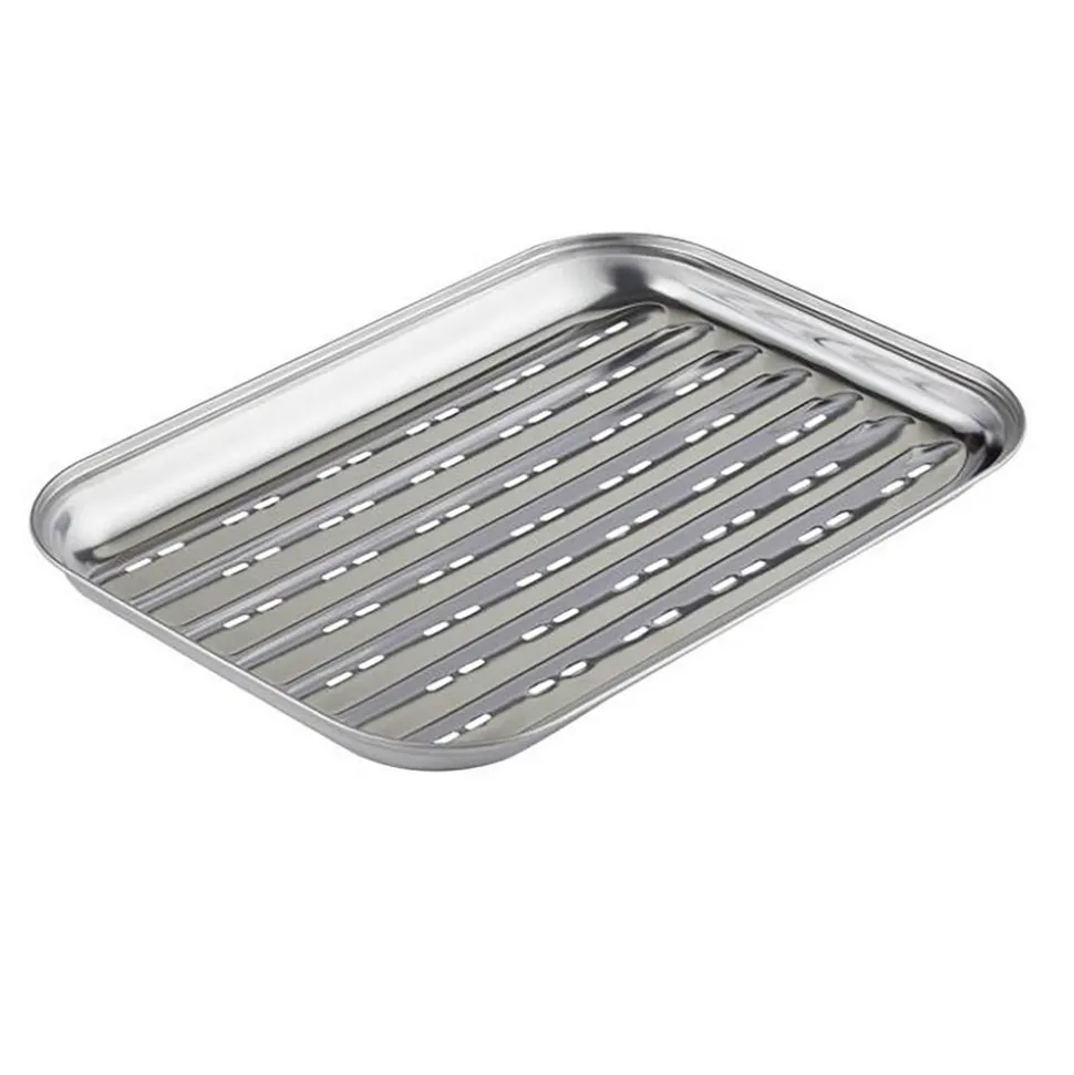 Grillschale Edelstahl 35 x 24,5 x 2,5 cm