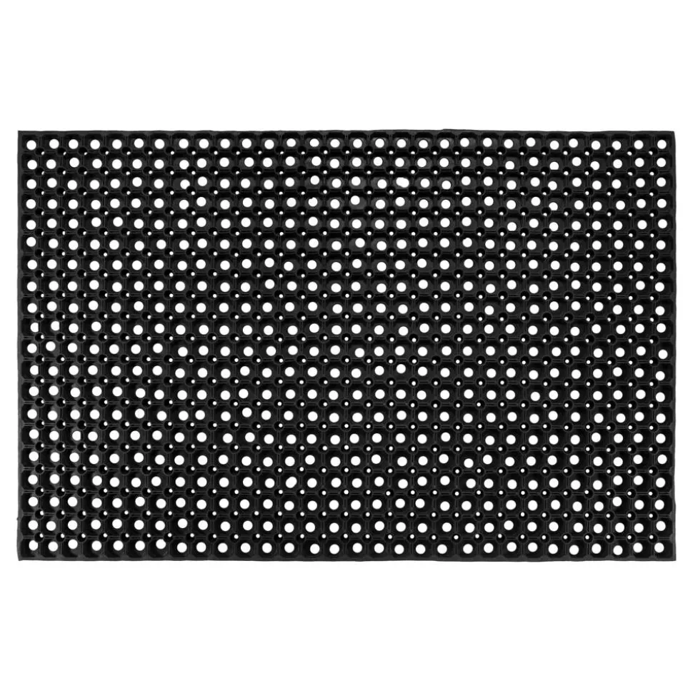 Gummiringmatte schwarz 80 x 120 cm