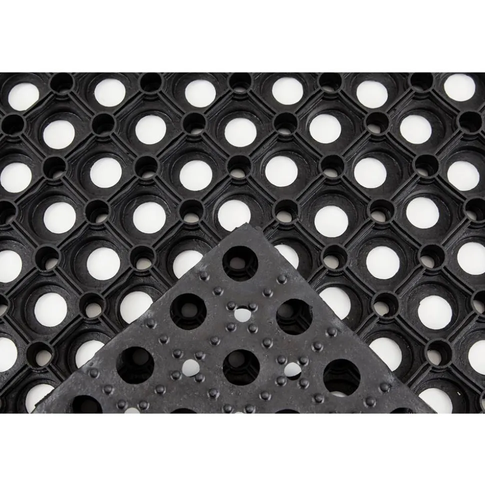 Gummiringmatte schwarz 80 x 120 cm
