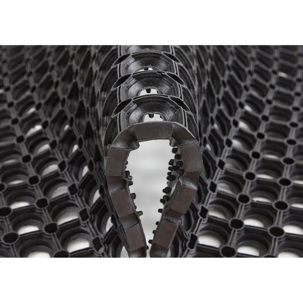 Gummiringmatte schwarz 80 x 120 cm