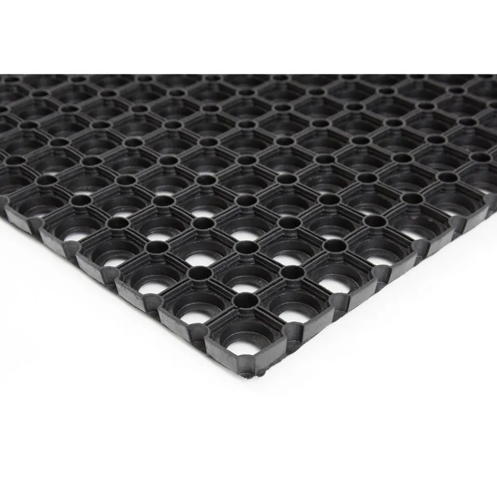 Gummiringmatte schwarz 80 x 120 cm