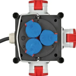 Gummi-Stromverteiler 3x CEE 400V/16A, 3x 230V/16A